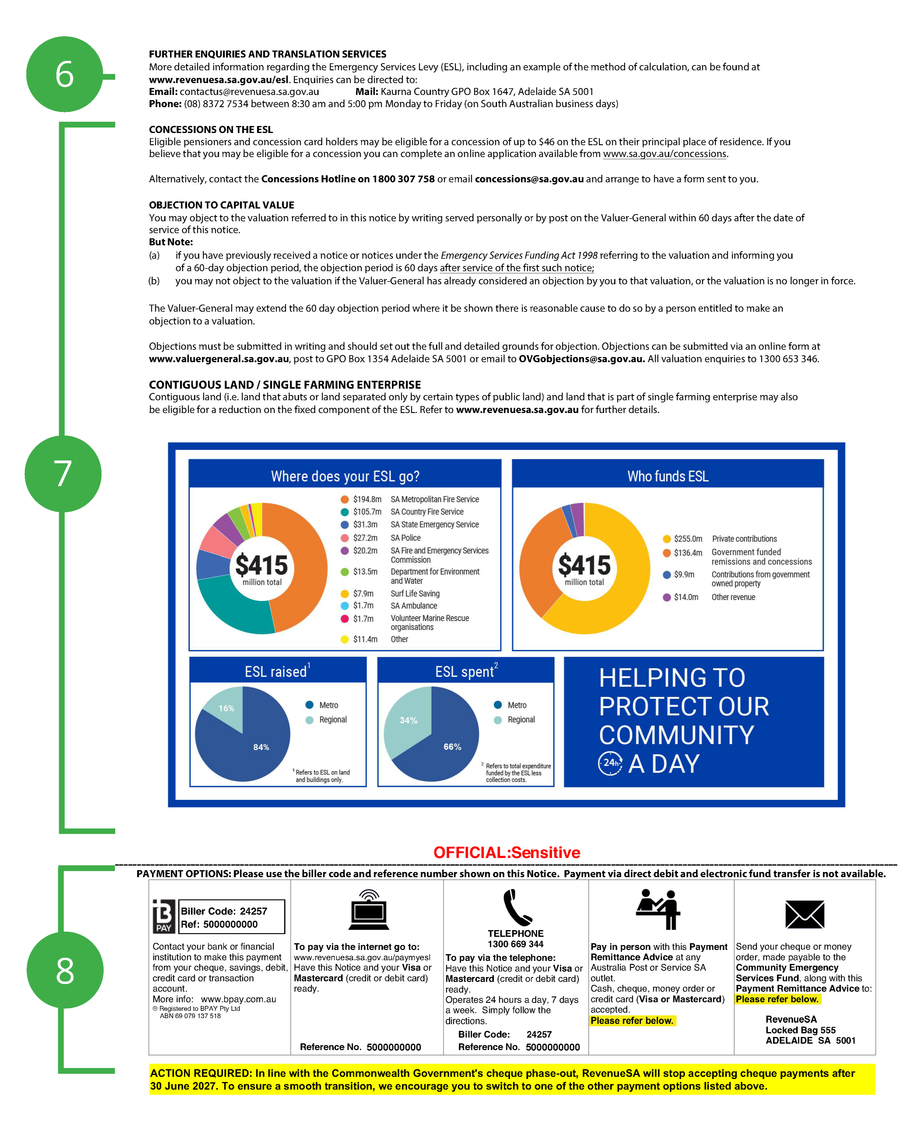 Image of Notice of Emergency Services Levy Assessment Sample page 2
