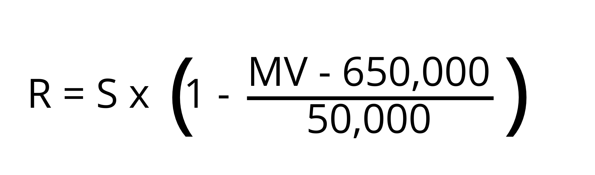 Stamp duty relief formula for new homes