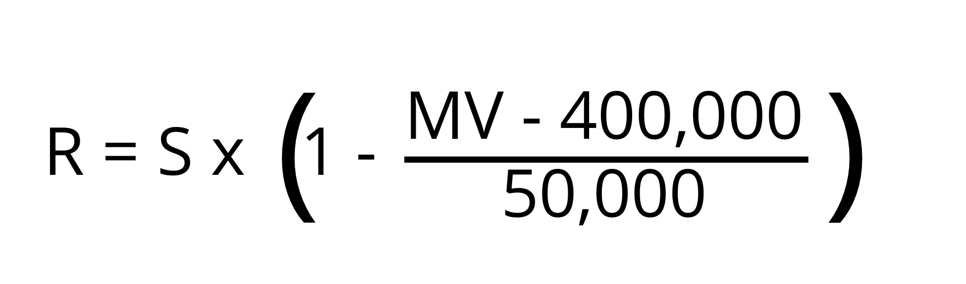 Stamp duty relief formula for vacant land