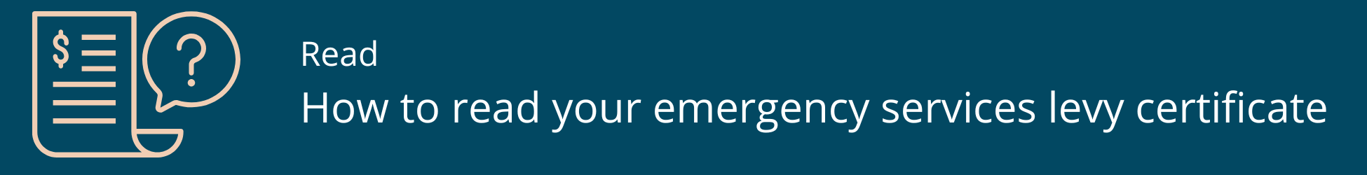 Links to How to read your emergency services levy certificate page